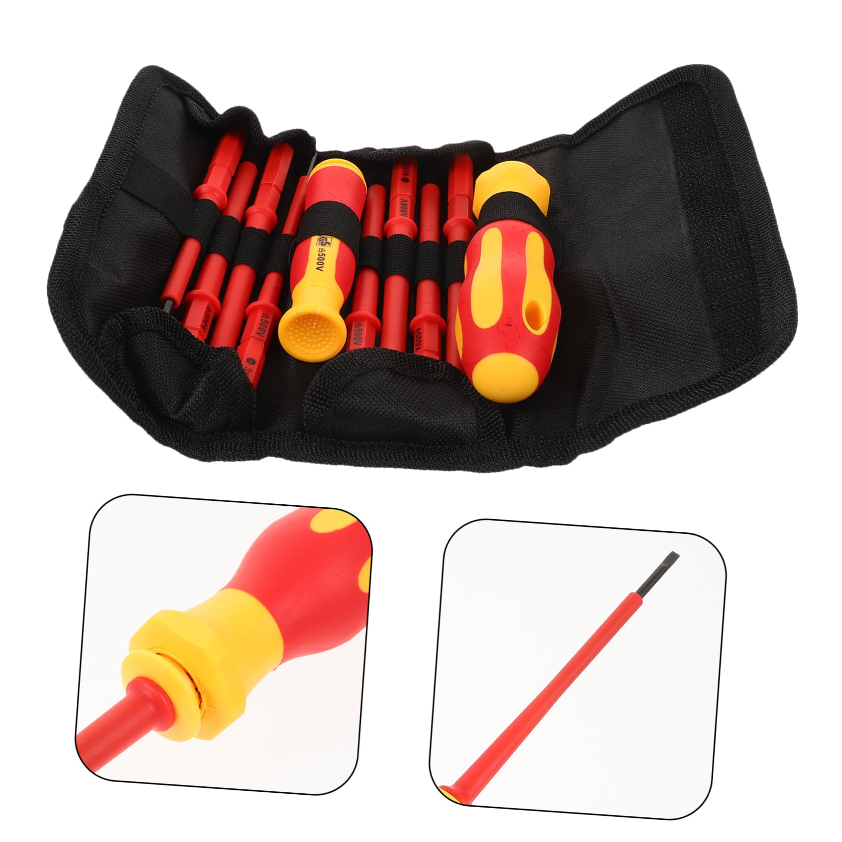 SHINEOFI 5 Set Cacciaviti Isolati per Elettricisti Kit Professionale Strumenti Elettrici per Manutenzione e Riparazioni Domestiche per Elettricisti e Appassionati da Te Trasporto Facile e