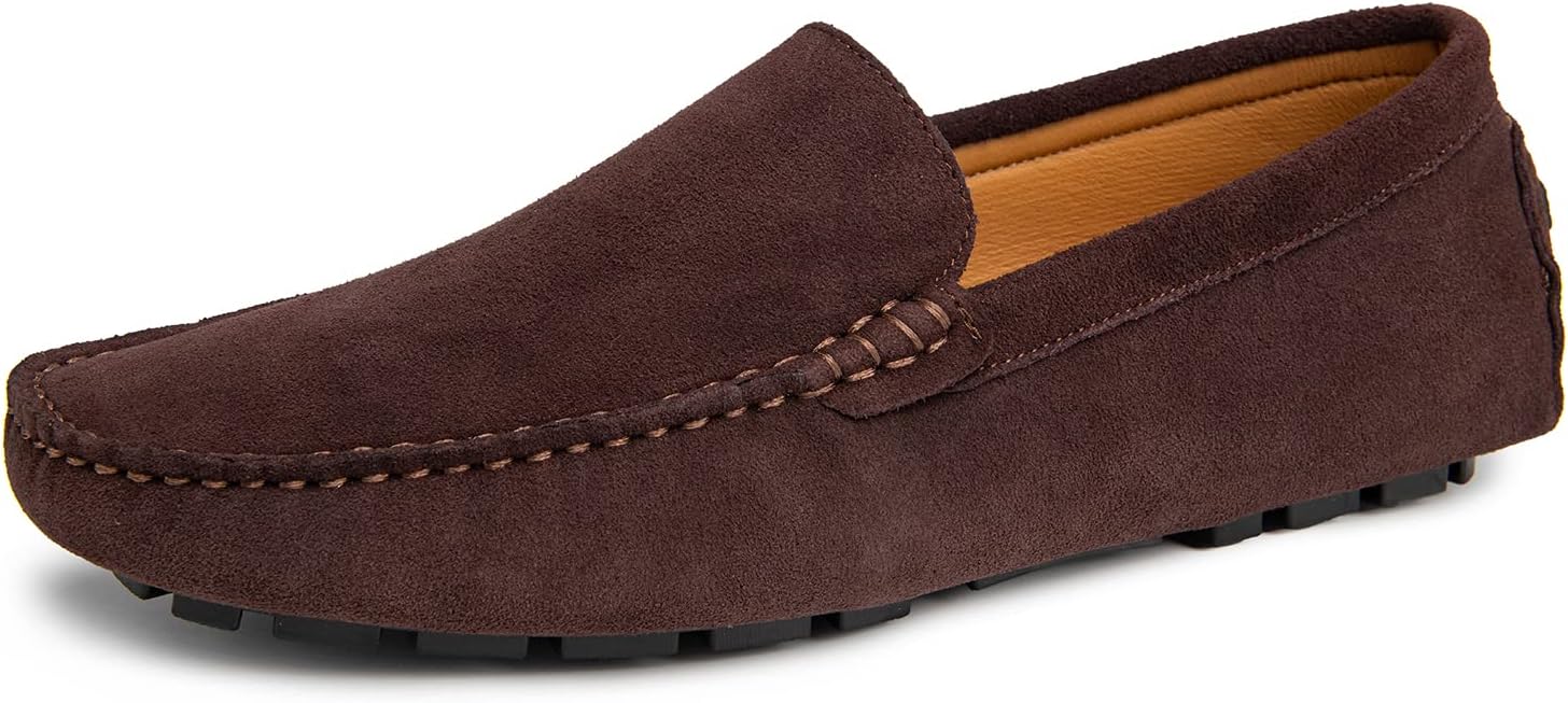 brown suede loafers mens