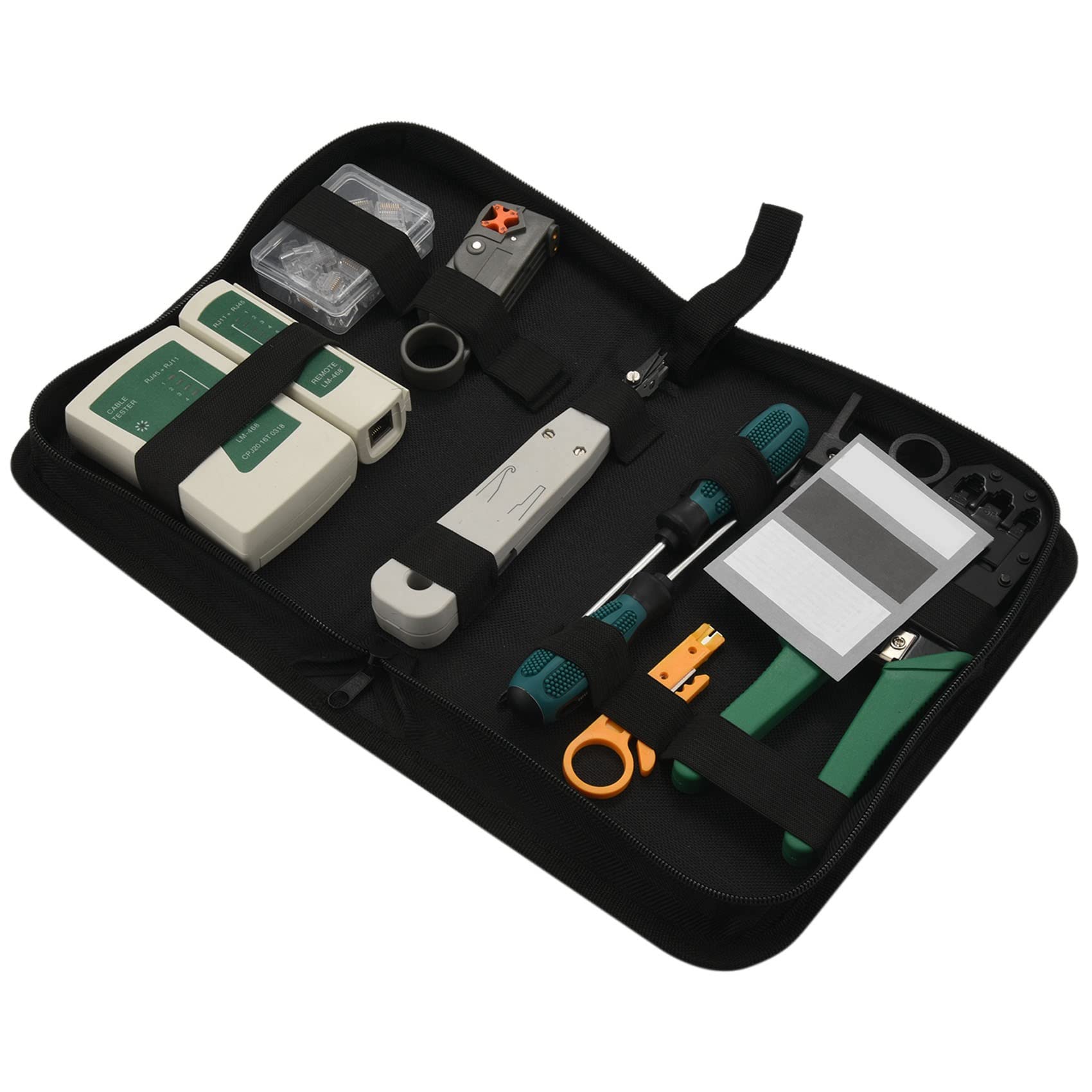 Kit d'outils de réparation de câble réseau Rj45 Rj11 Cat6 Testeur Test Sertissage Maintenance Stripper