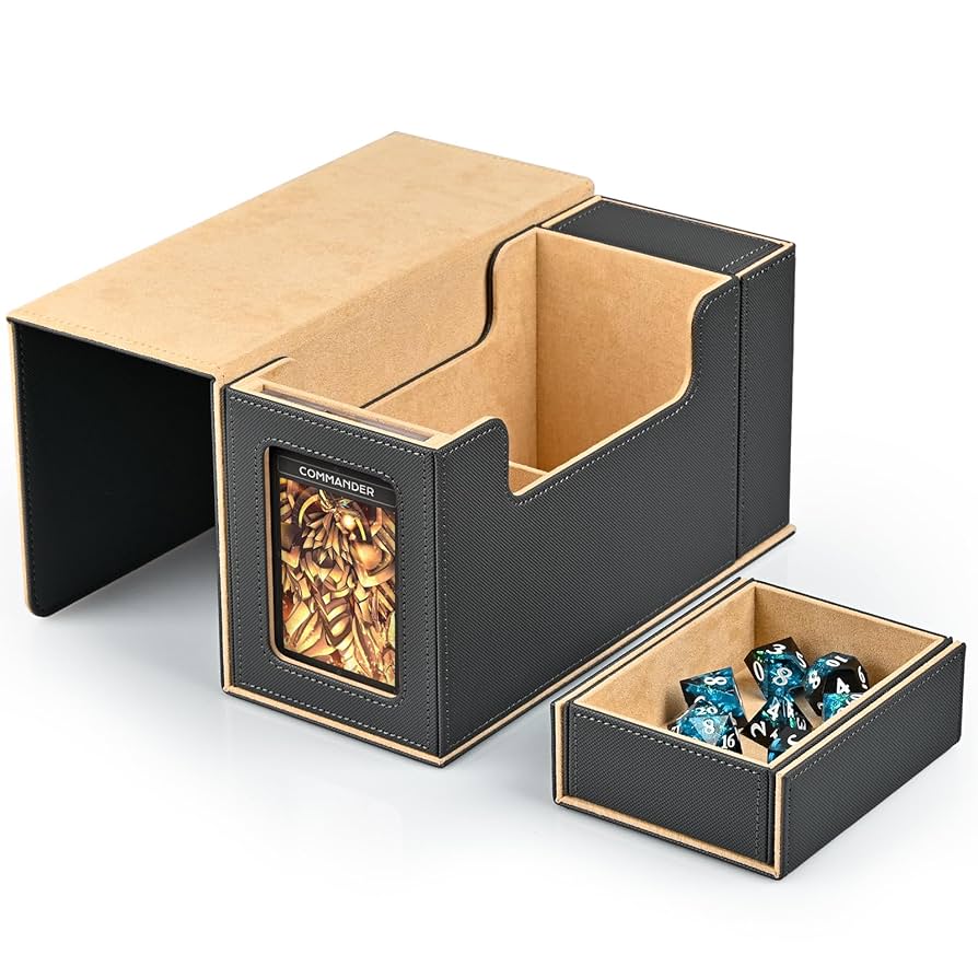 Magic: The Gathering Commander ボックス MTG Commander Deck Box with Display Window,Card Deck Box