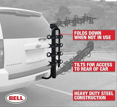 Miniatura 3 de BELL Hitchbiker 450 - Soporte para 4 bicicletas con estabilidad, color negro