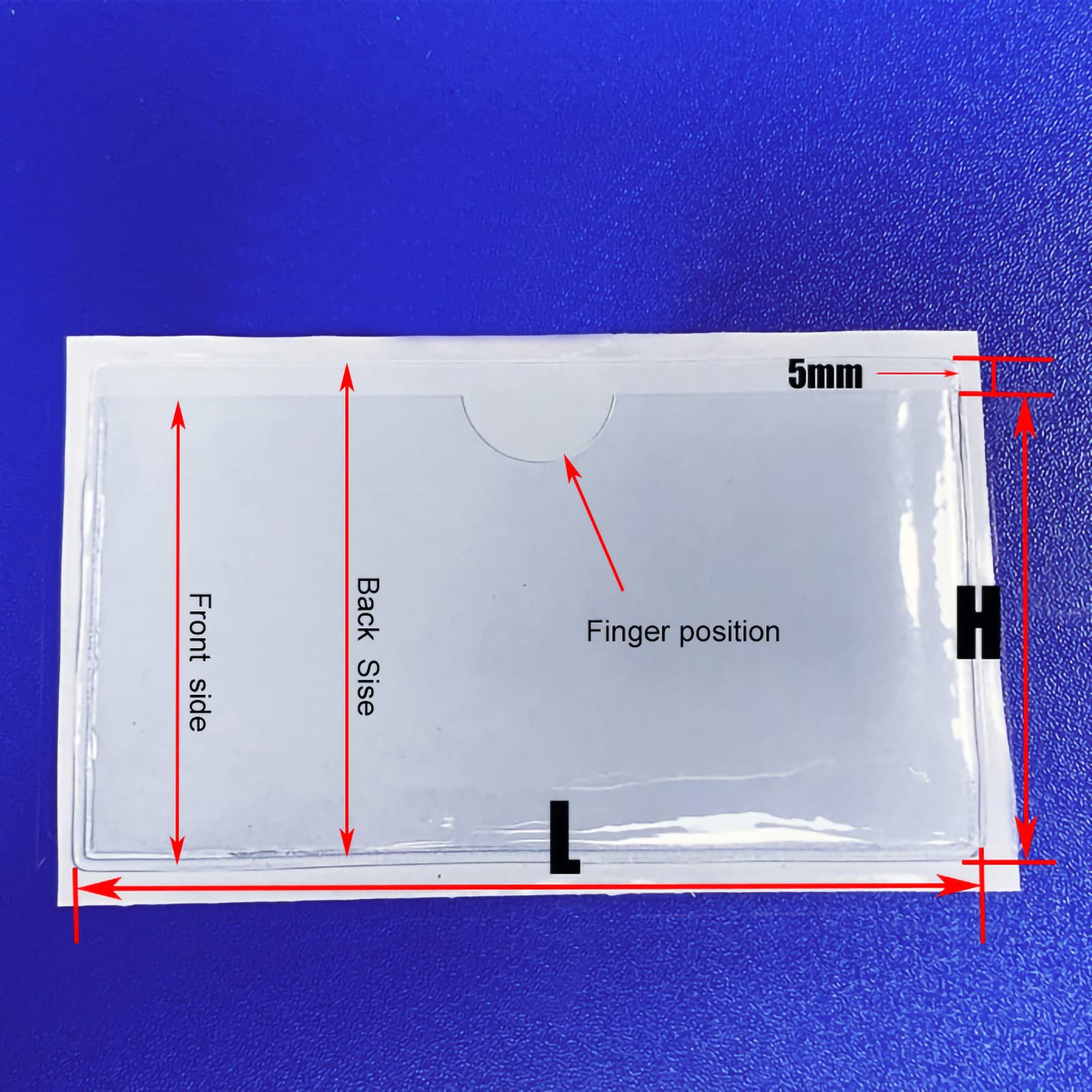 105 Pochettes Cartes De Visite Transparentes Adhésives - 10x6 Cm, PVC, étui à étiquettes