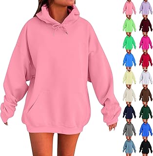 Womens Oversized Hoodies Fleece Sweatshirts Long Sleeve Sweaters Spring ...