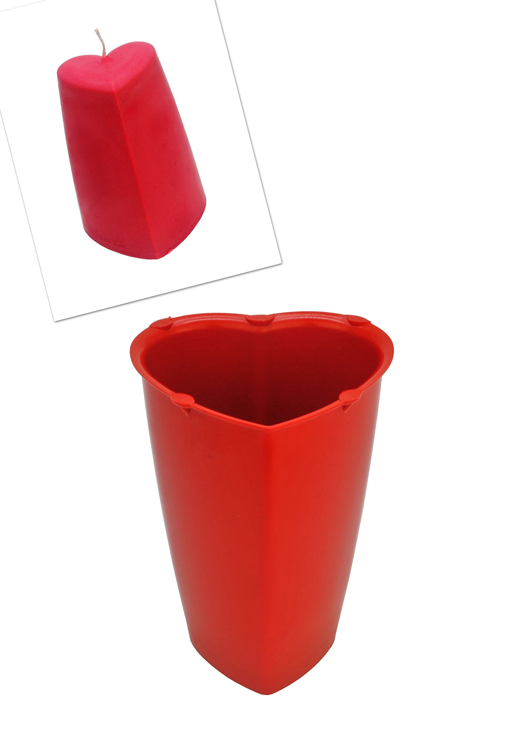 Proops Valentine Heart Shaped Candle Making Mould, Tapered Sides, 120mm Tall, UK Made. (S7731) Free UK Postage