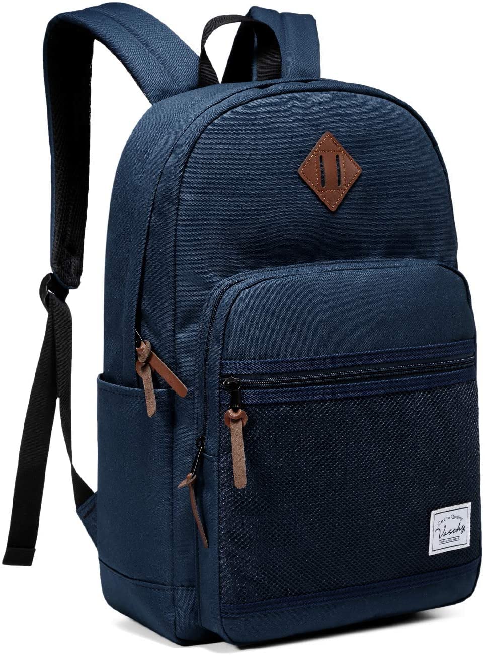VASCHY Mochilas Escolares, Mochila Hombre Mochila Mujer Casual Ligera Mochila Portatil 15.6 Pulgadas Resistente al Agua para Adolescentes Juveniles para Escuela Instituto Universidad Viaje