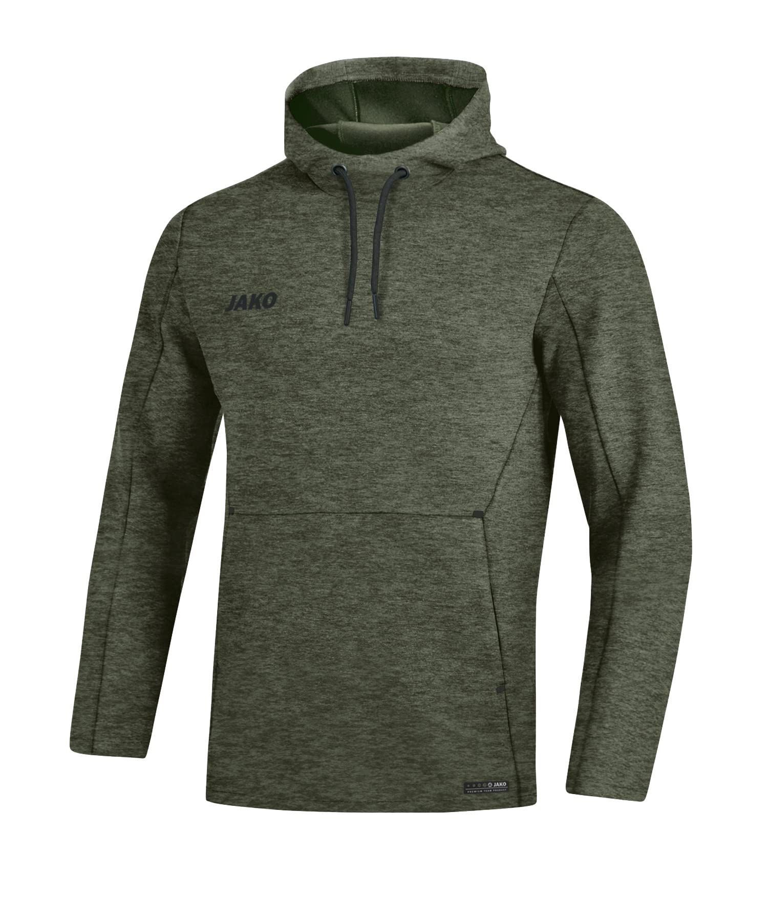 JAKO Men's Premium Basics Hooded Sweatshirt, mens, Men's hooded sweatshirt., 6729, Khaki mottled, XXL