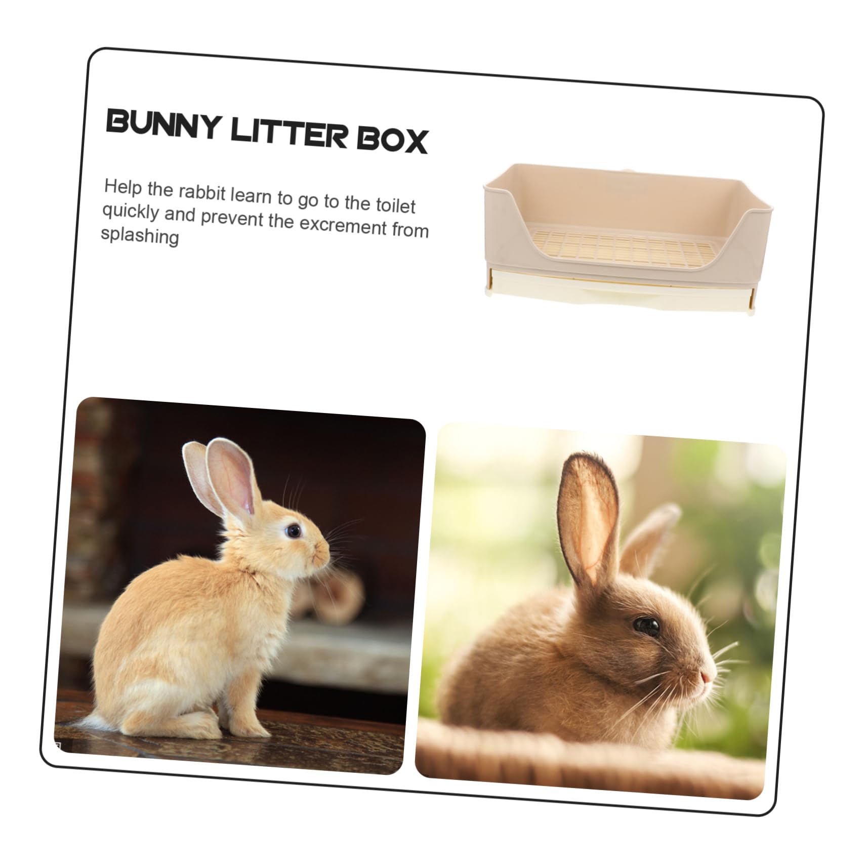 Kaninchen Toilette für Kleintiere Robust und rutschfest für Meerschweinchen Hamster und Chinchillas Einfache Handhabung und