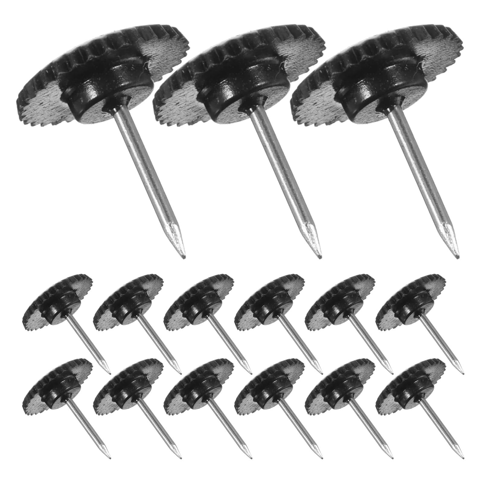 Cute Push Pins 100Pcs Office Whiteboard Tacks Gear Plastic Pushpins Thumbtacks Decorative Pushpin Cork Board For Cute Pins Pp Black