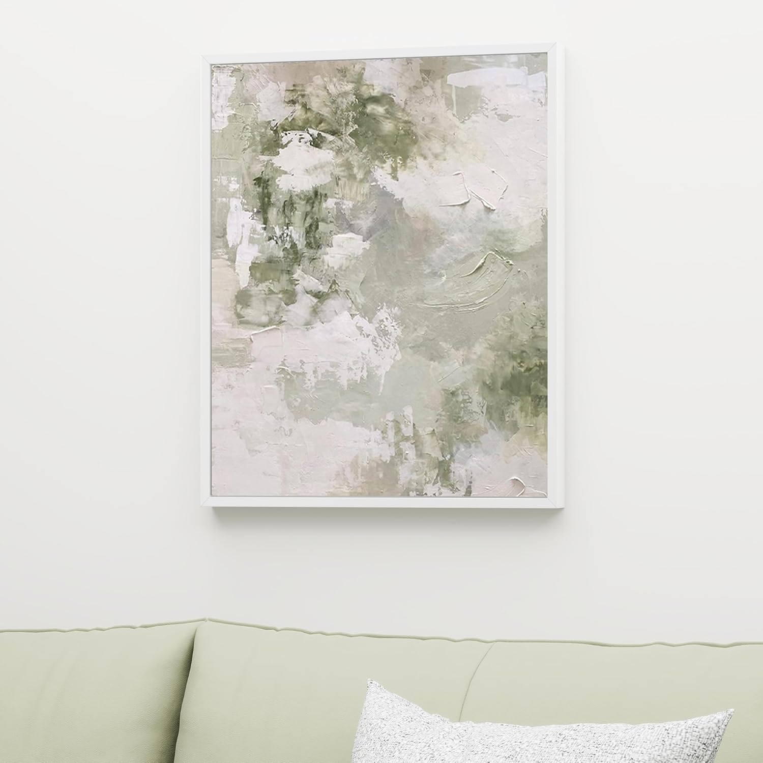 canvas frame 17x17 frame for canvas painting floating for 1\" deep, floater for canvas artist panel oil painting wall art décor, vertical or horizontal picture wall decor, white 16x20, 1p white