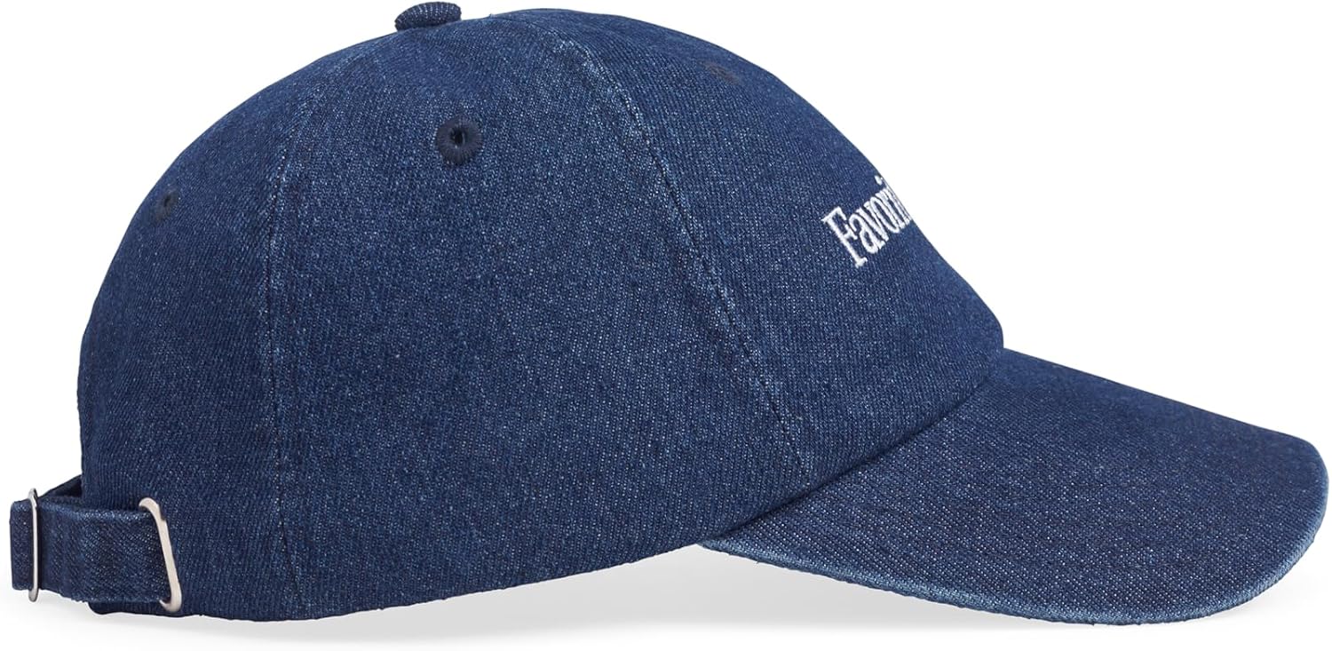 Favorite Daughter Womens Logo Denim Baseball Cap, Dark Wash, One Size