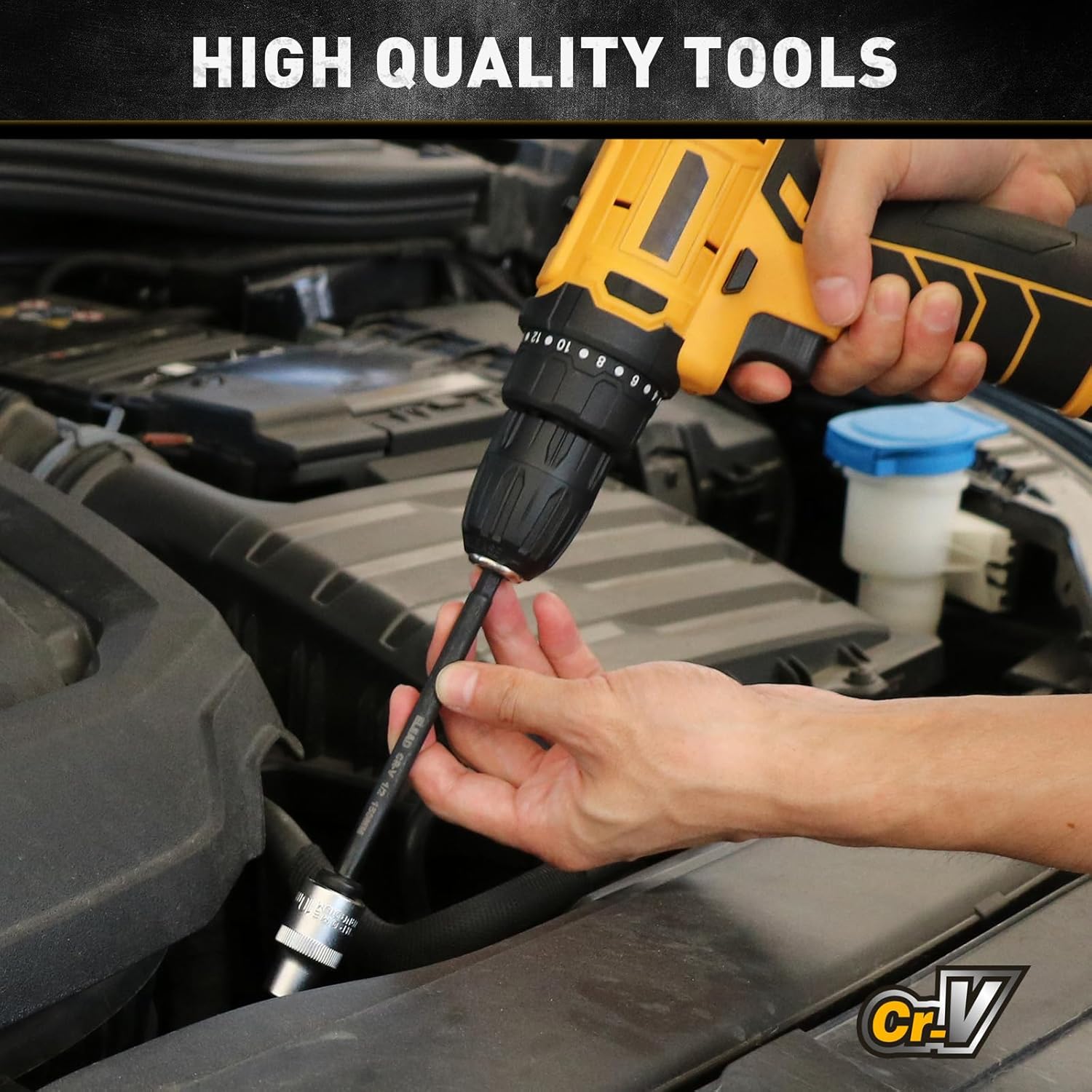 11-Piece Impact Socket Adapter Set, 1/4-Inch Hex Shank, 1/4" 3/8" 1/2" Impact Socket Driver Set, Drill Sockets Extension Bit, Sockets Driver Adapter, Drill Extension with Holder - Image 6