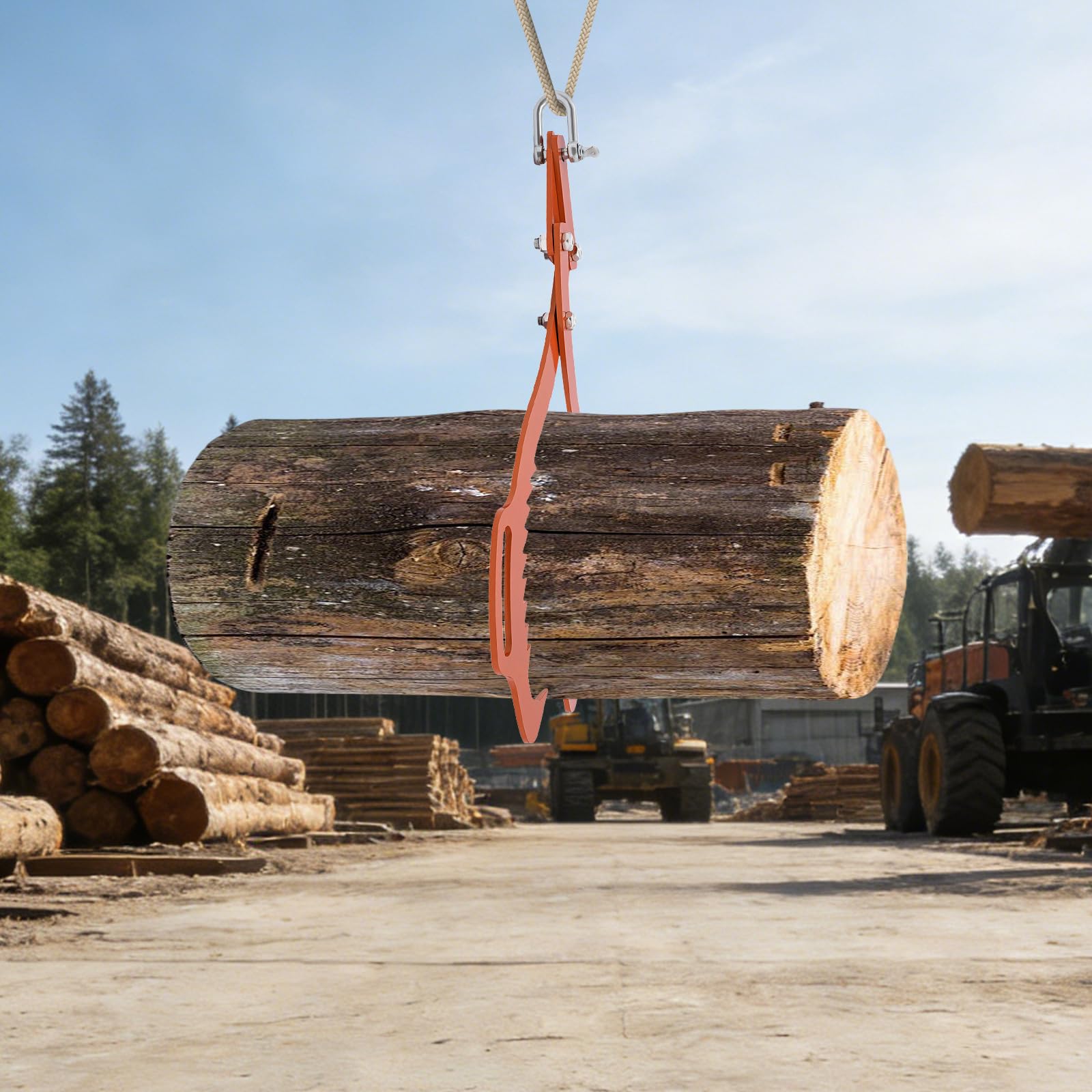 Szczypce leśne do pni drzew, szczypce do drewna do 1000 kg, chwytak do drewna ze stali węglowej, otwór szczękowy 0-63,5 cm, szczypce do załadunku do leśnictwa, hodowli zwierząt i budownictwa