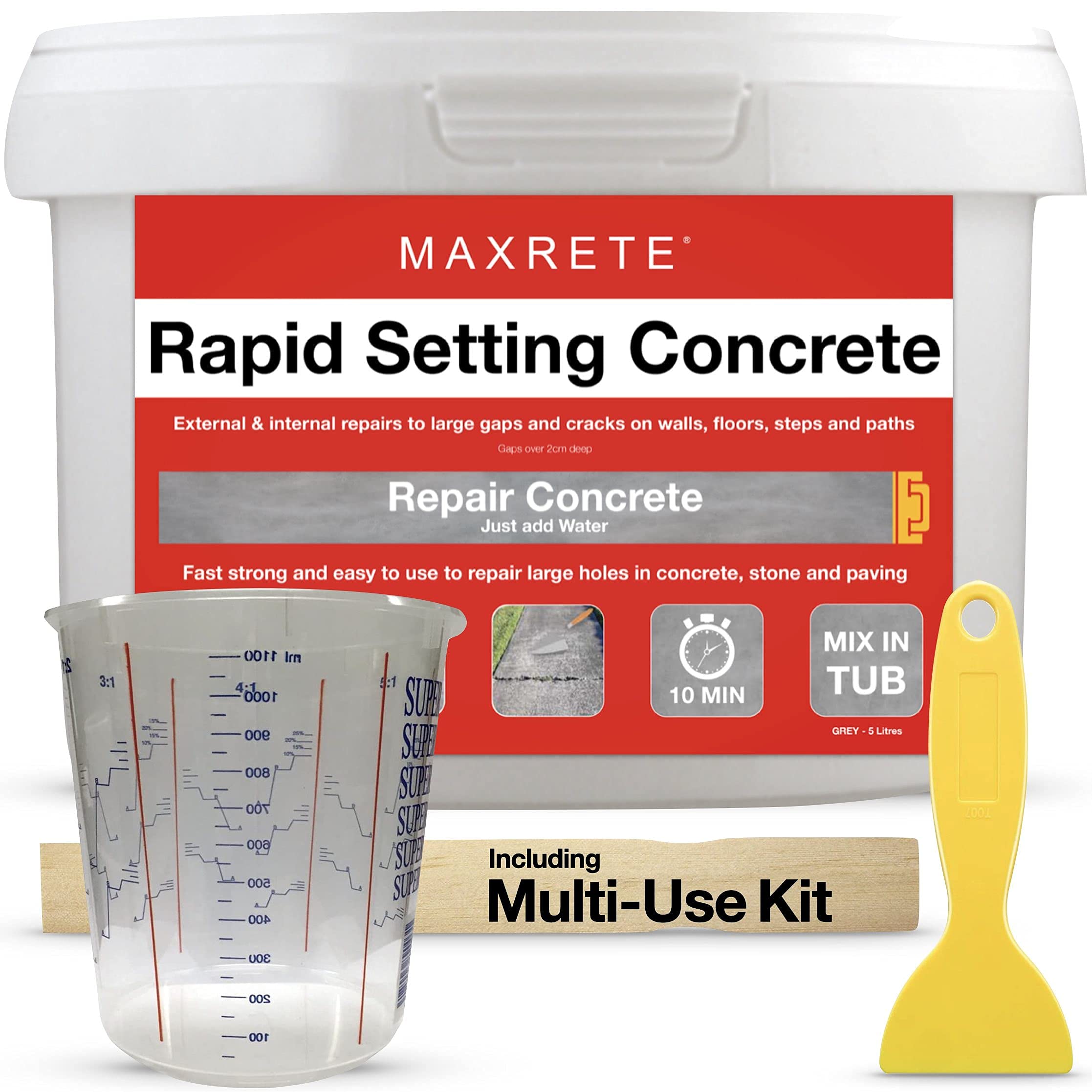 Buy Rapid Setting Concrete 5L + Kit • Fast Setting Deep Repair Concrete