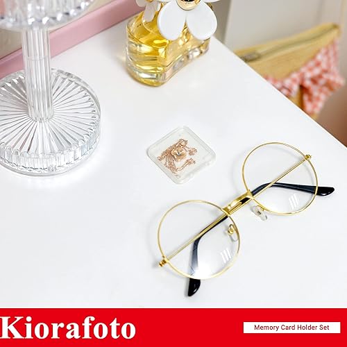 Miniatura 9 de Kiorafoto 24 piezas de plástico transparente multicolor para 24 tarjetas SD SDXC SDHC, estuche transparente estándar para tarjetas de memoria,