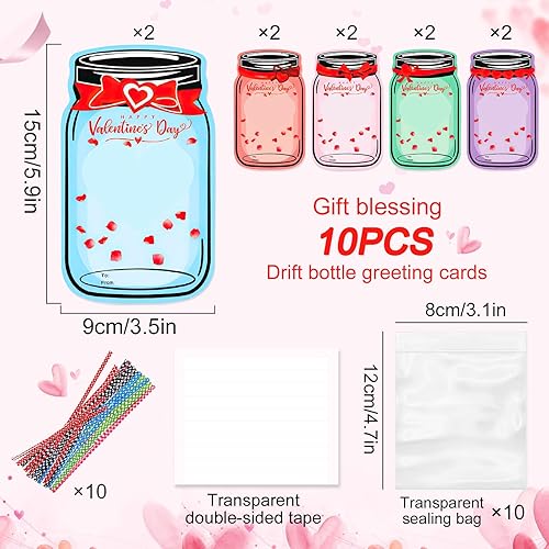 Miniatura 2 de 10 tarjetas del día de San Valentín para niños, tarro de dulces para niños, tarjetas de San Valentín personalizadas para niños, divertidas tarjetas