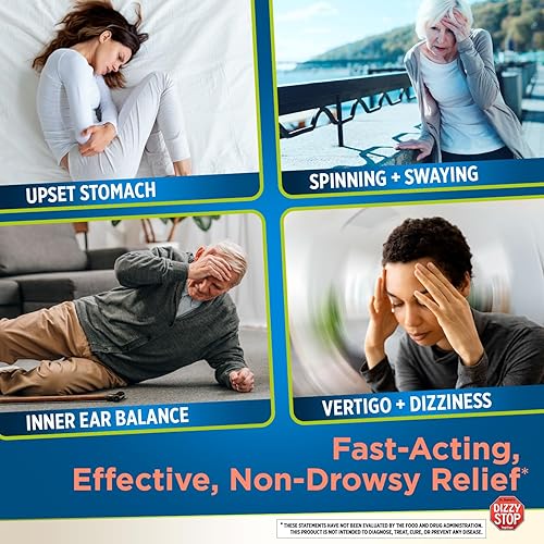 Miniatura 8 de Dizzy Stop Dr. Barton's All Natural Vertigo Comfort, suplemento de equilibrio del oído interno, píldoras para mareo por movimiento sin somnolencia