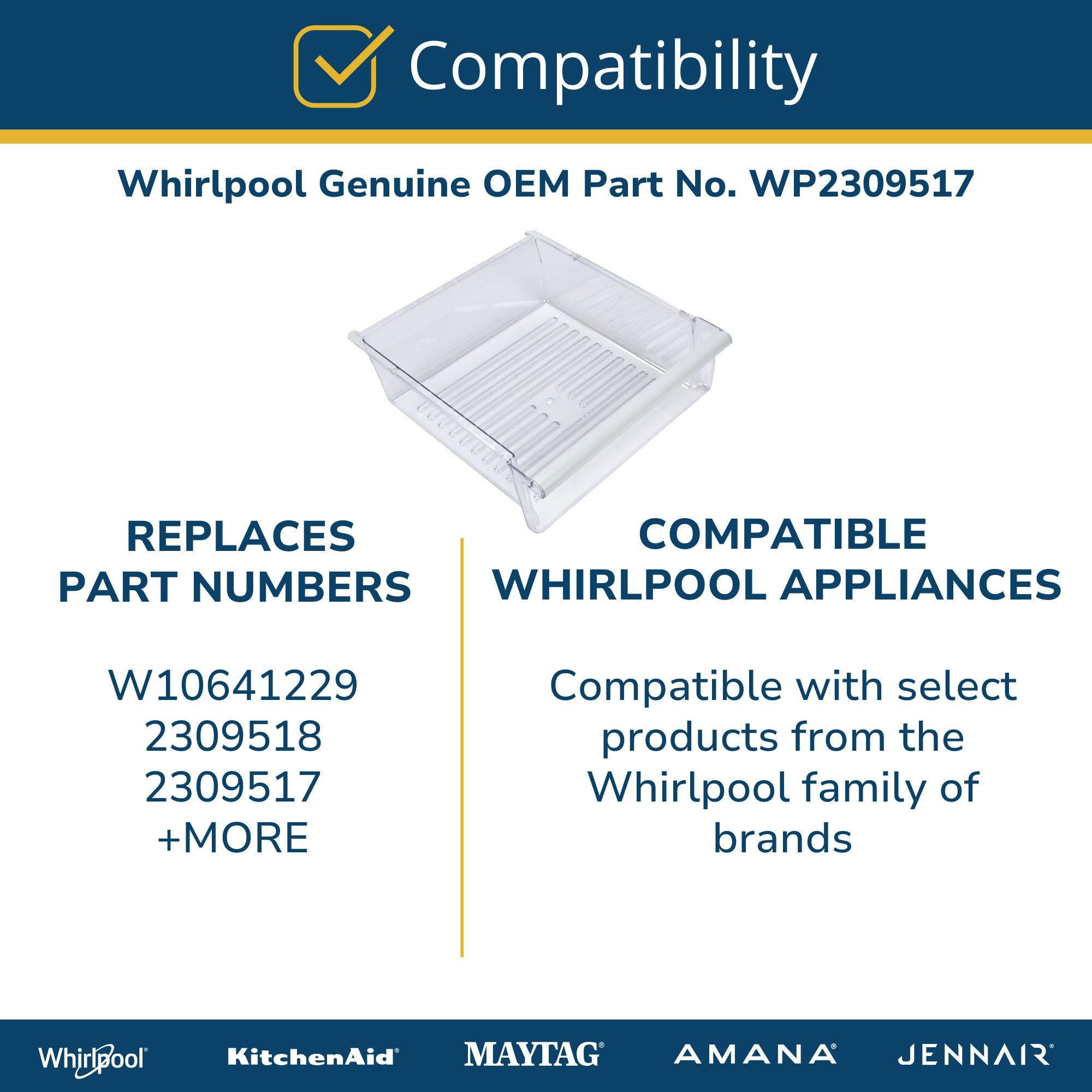 Amazon.com: Whirlpool WP2309517 Genuine OEM SxS Refrigerator Snack