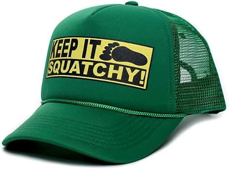Custom Keep It Squatchy Bobo Adult Truckers Hat Cap Kelly