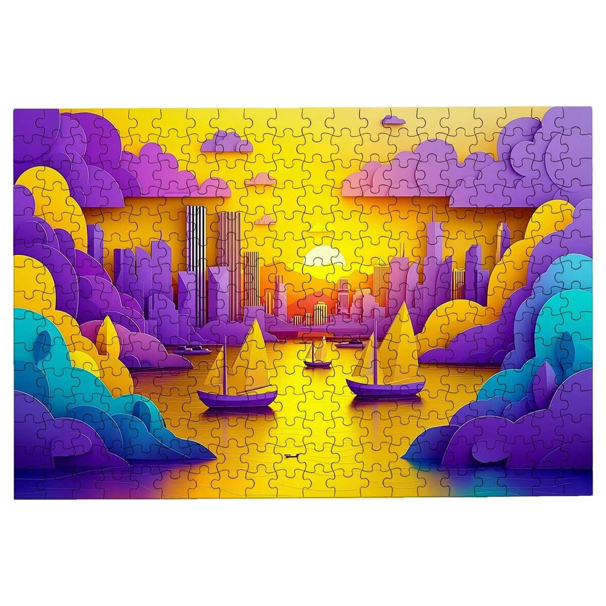 Puzzle 3000 Pezzi Paesaggi, Puzzle Astratto per Adulti, Puzzles in Legno Intrattenimento Creativo, Divertimento, Puzzles Educativi Classici con Confezione di Alta Qualità Idea Regalo Donna Decor -3676