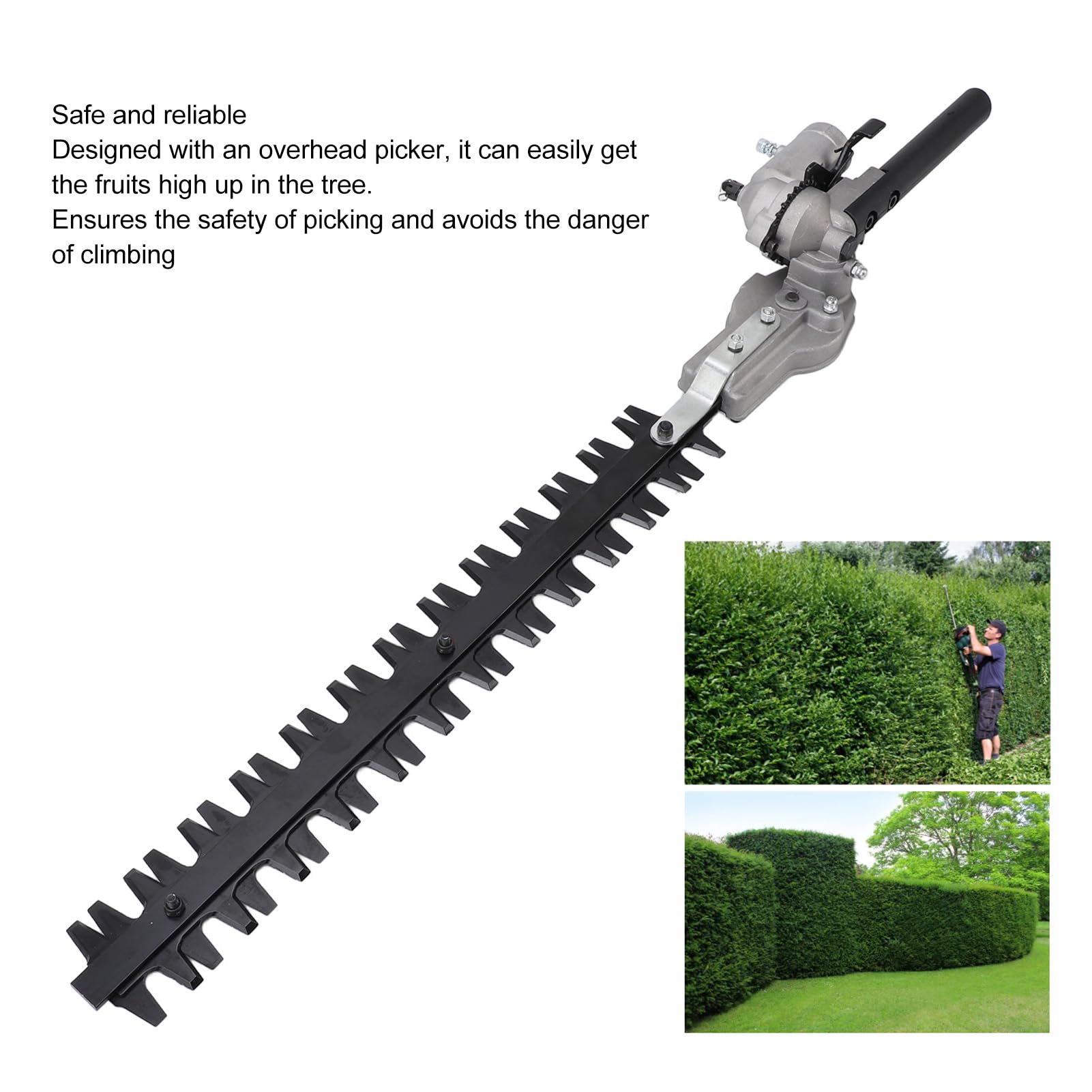 SIXRUN Trass Trimmer, Pruner Tree z Górnym Zbieraczem, Profesjonalna Wydajna Bezpieczna Piła do Przycinania Drzew na Patio Ogrodowe, Idealne do Cięcia Trawy i Zbierania Owoców (28 * 9 mm)