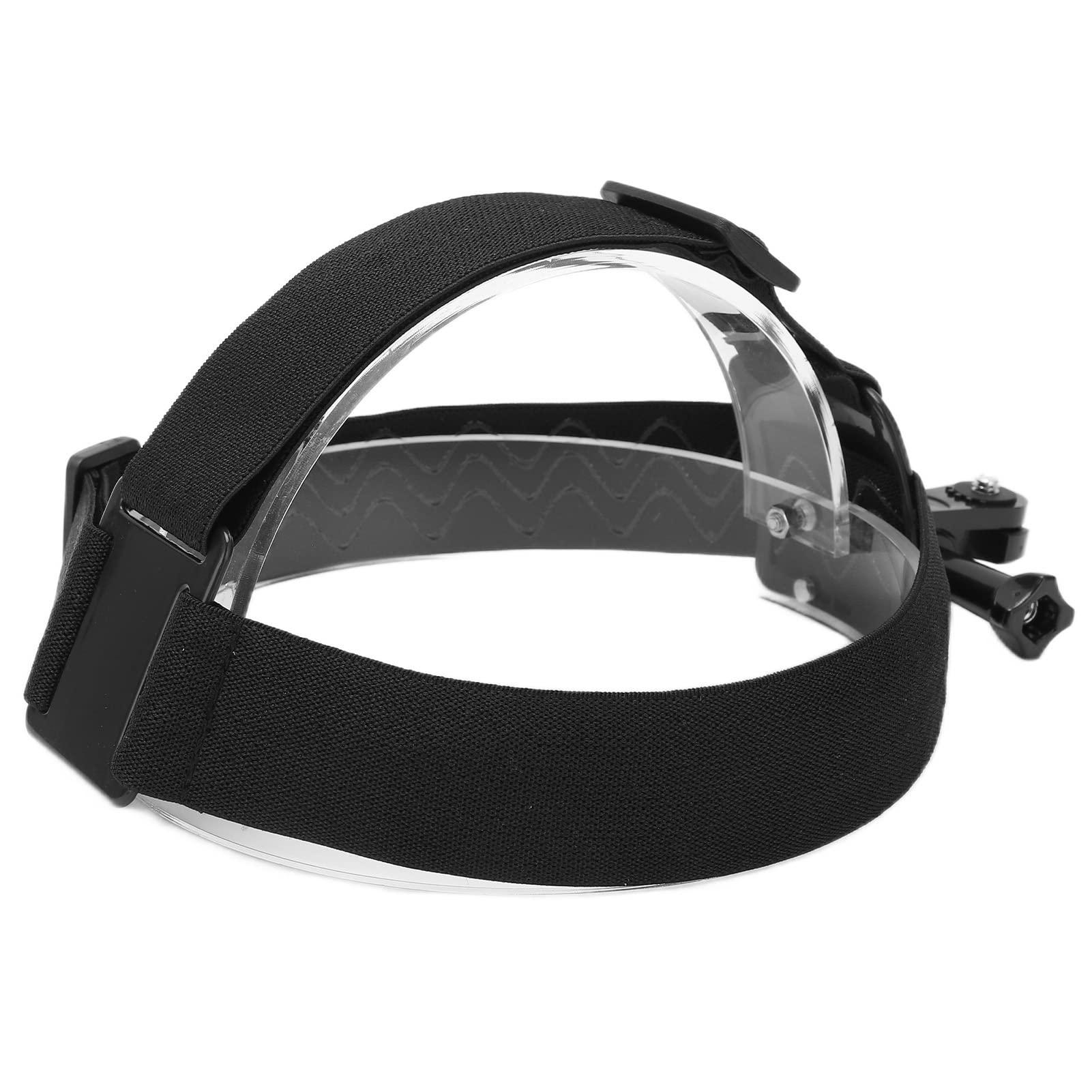 Supporto per Cinghia da Testa Regolabile per Action Camera e Telefono Cellulare, Supporto con Rotazione a 120°, Imbottitura in Gomma Morbida Antiscivolo, Design con Slitta Fredda