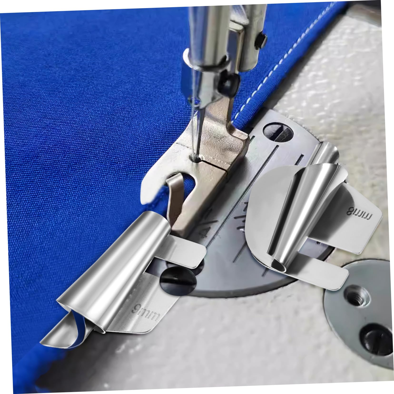 Lurrose 4 Sets Pie Para Dobladillo De Máquina De Coser Tablero De La Máquina De Coser Botones Prensatelas Para Maquina De Coser Puntada Máquina De Coser Para Principiantes Acero Inoxidable