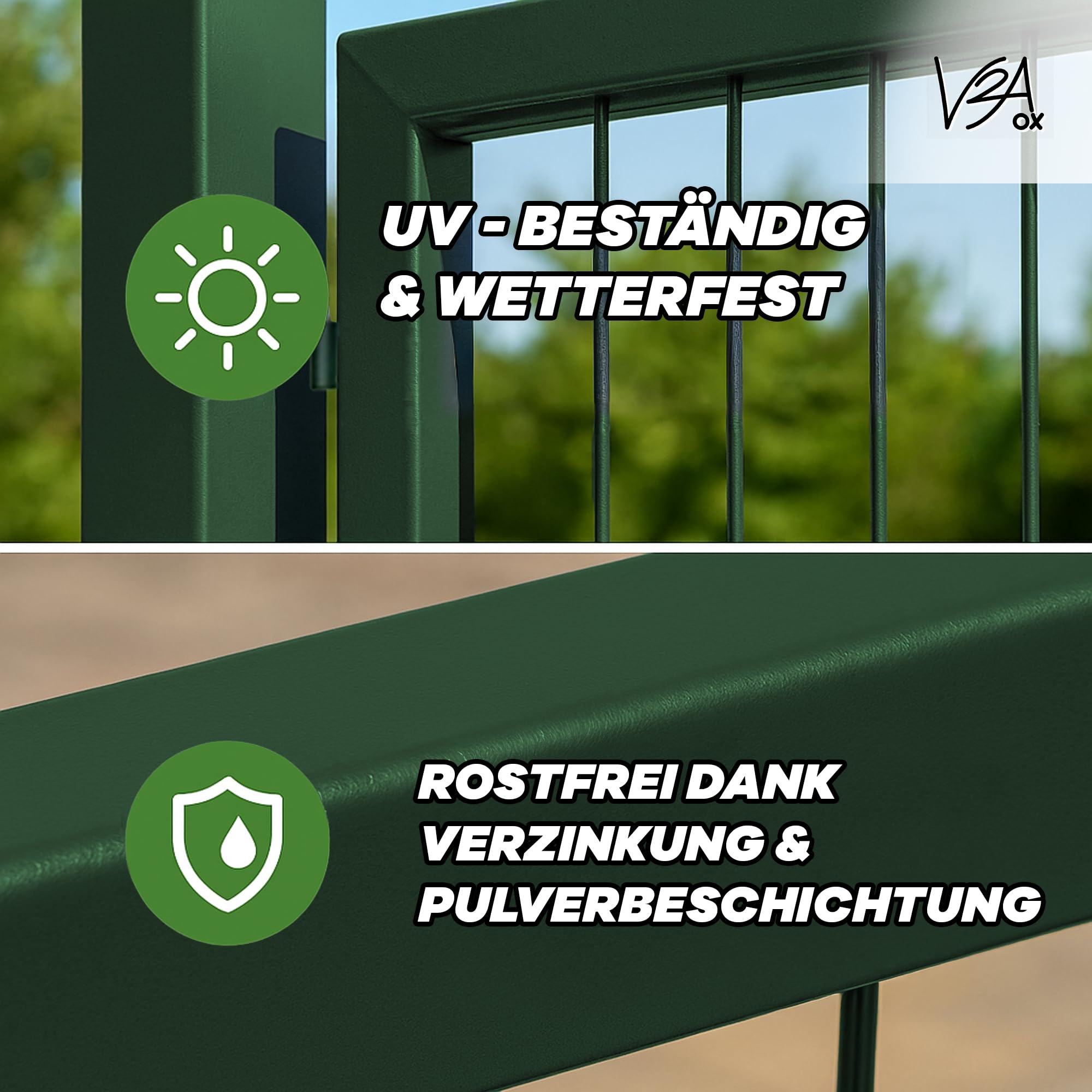 Gartentor Gartentür Zauntür Zauntor Gartenpforte Quadratrohr Anthrazit Grün mit Schloss