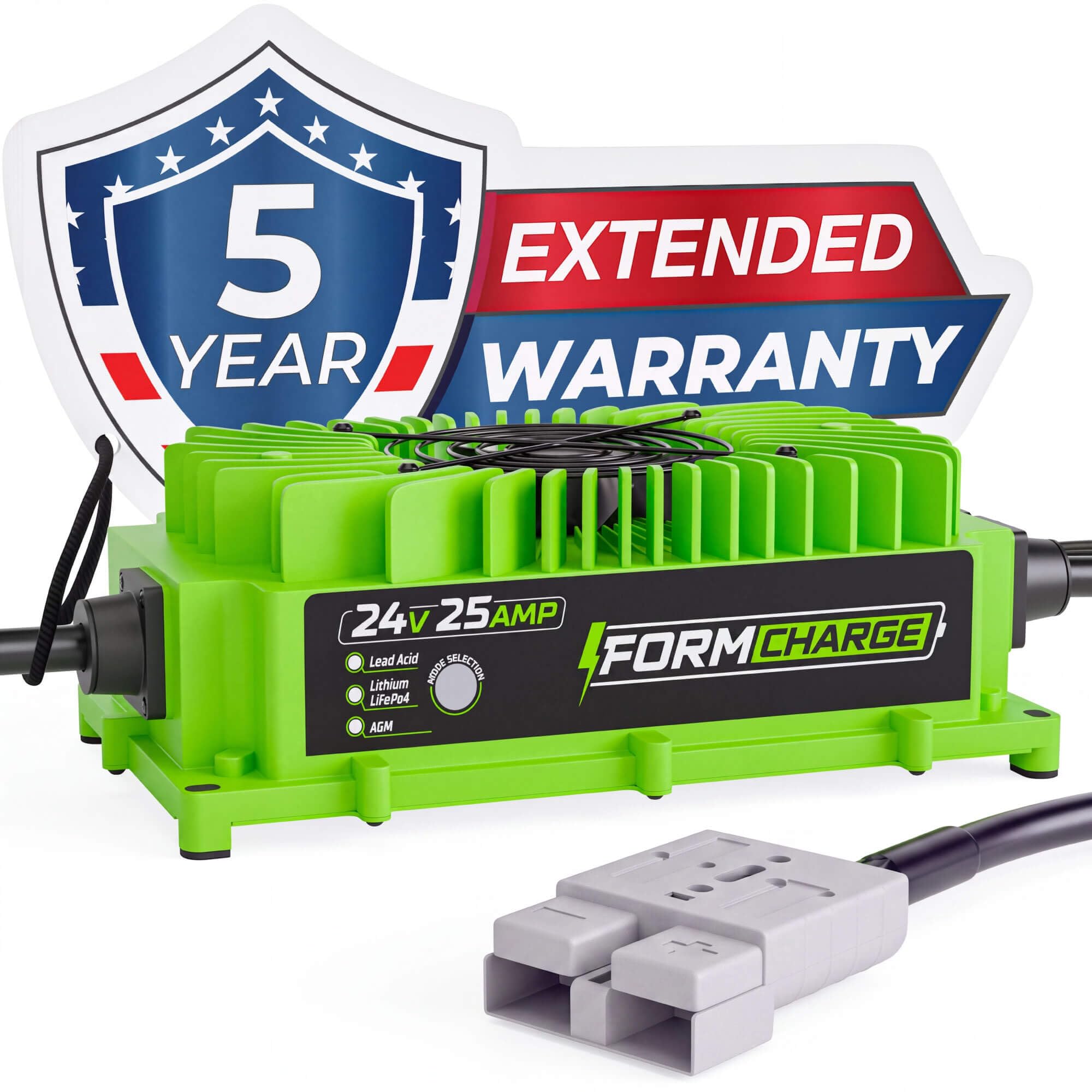 FORM 24 Volt Battery Charger for Genie Skyjack, JLG Scissor Lift, Forklift, Electric Pallet Jack, Floor Scrubber - 24V 25A (SB-175)