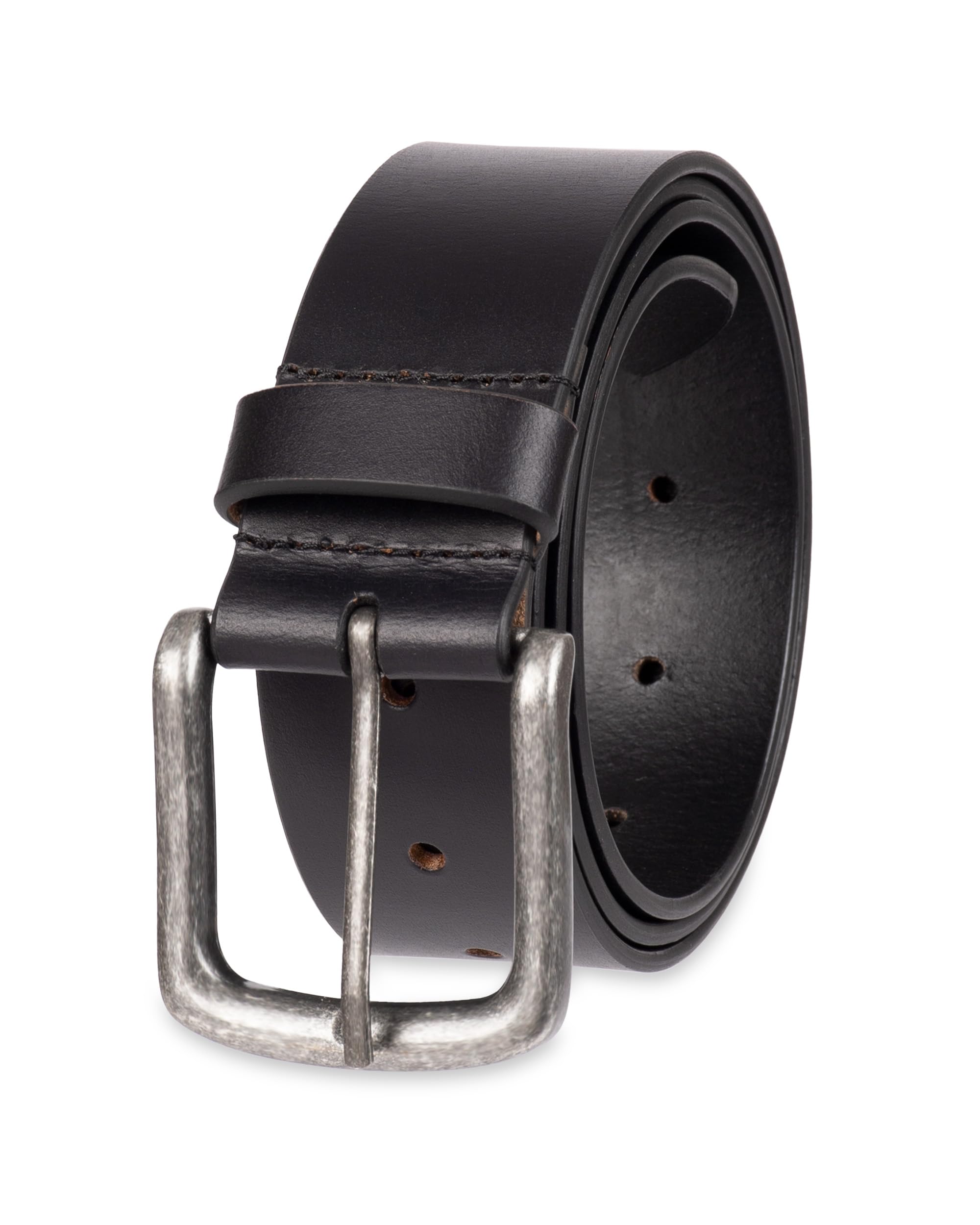 Damen + Hastings Men's Fully Adjustable Everyday Casual Belt, Black, Large (38-40)