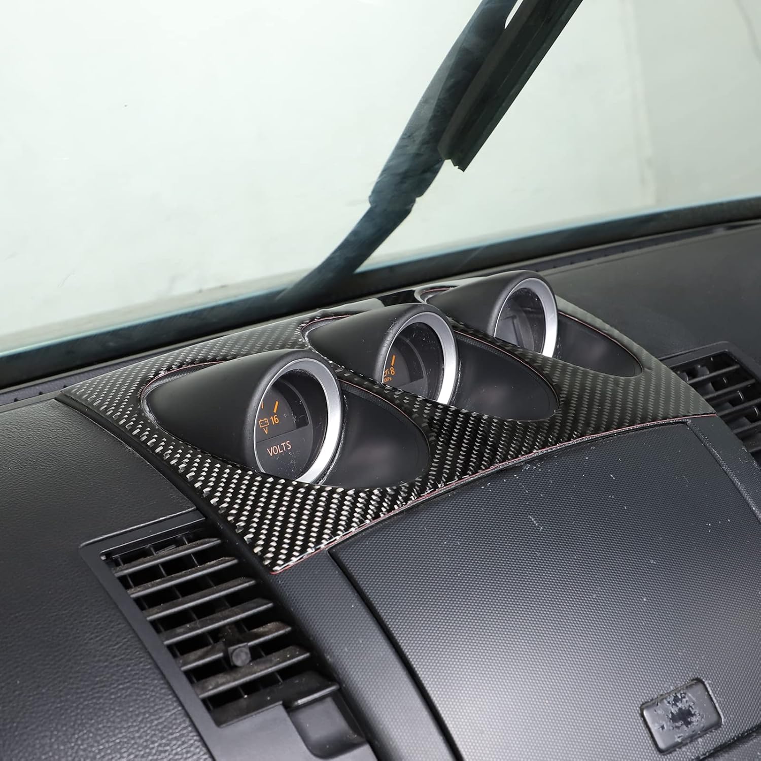 HAPPYHORSE Car Inner Carbon Fiber for Ni-ssan 350Z 2003-2006 Car Interior Carbon Fiber Decoration Sticker Accessories (LKLW-ASCF-2220)