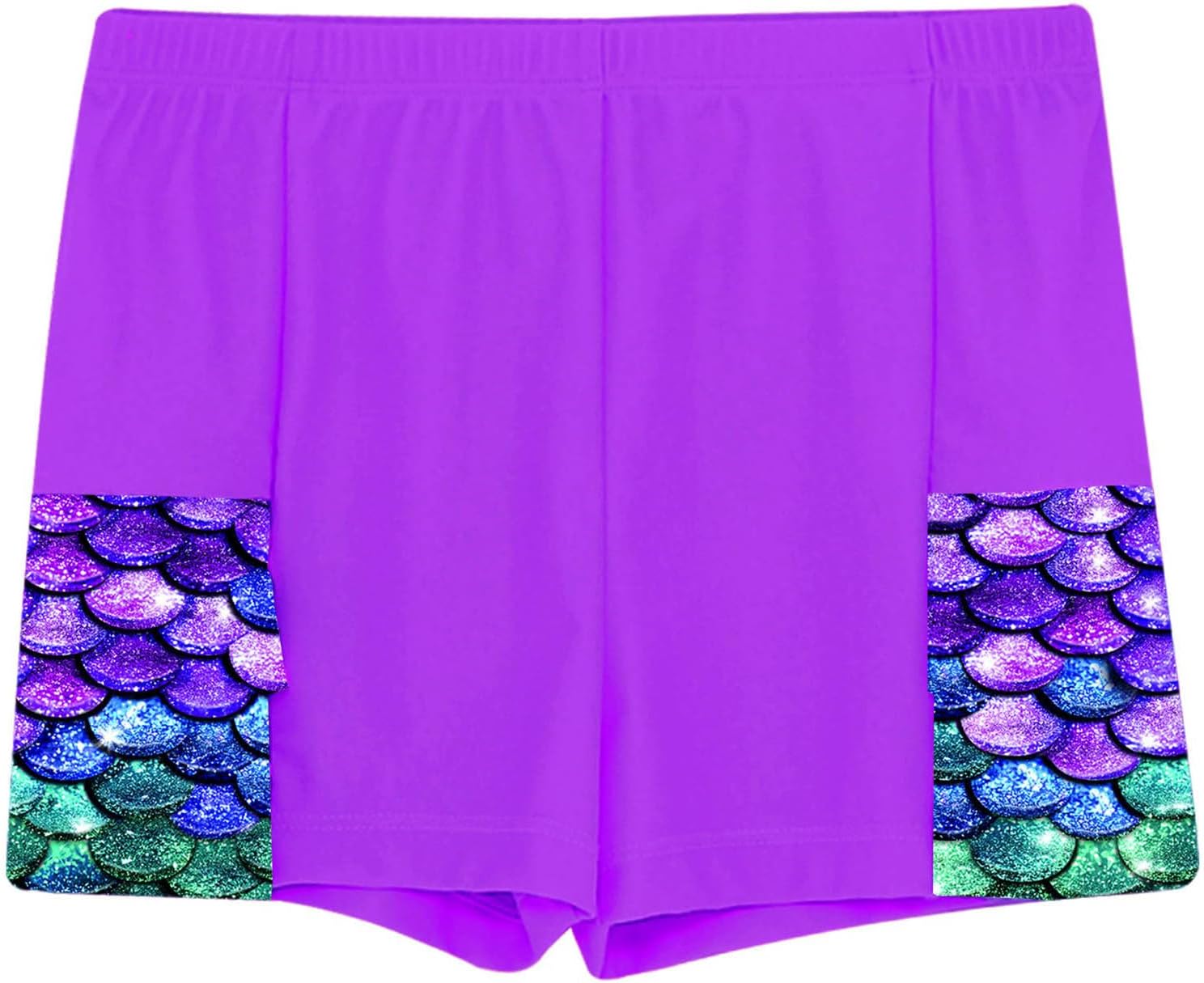 Ruffles Swim Shorts for Girls High Waist Loose Boardshorts Swim Bottoms Sports Pants