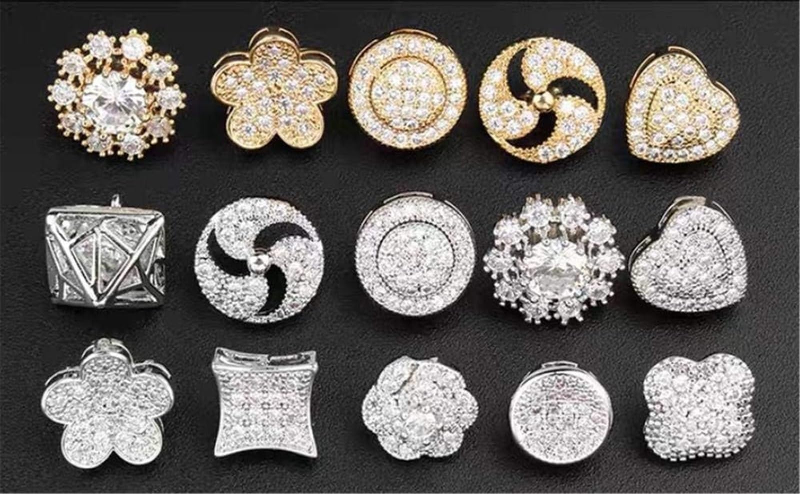 PH PandaHall 14pz 7 Stile Bottoni Smaltati Colorati Retrò Con - Foto 3