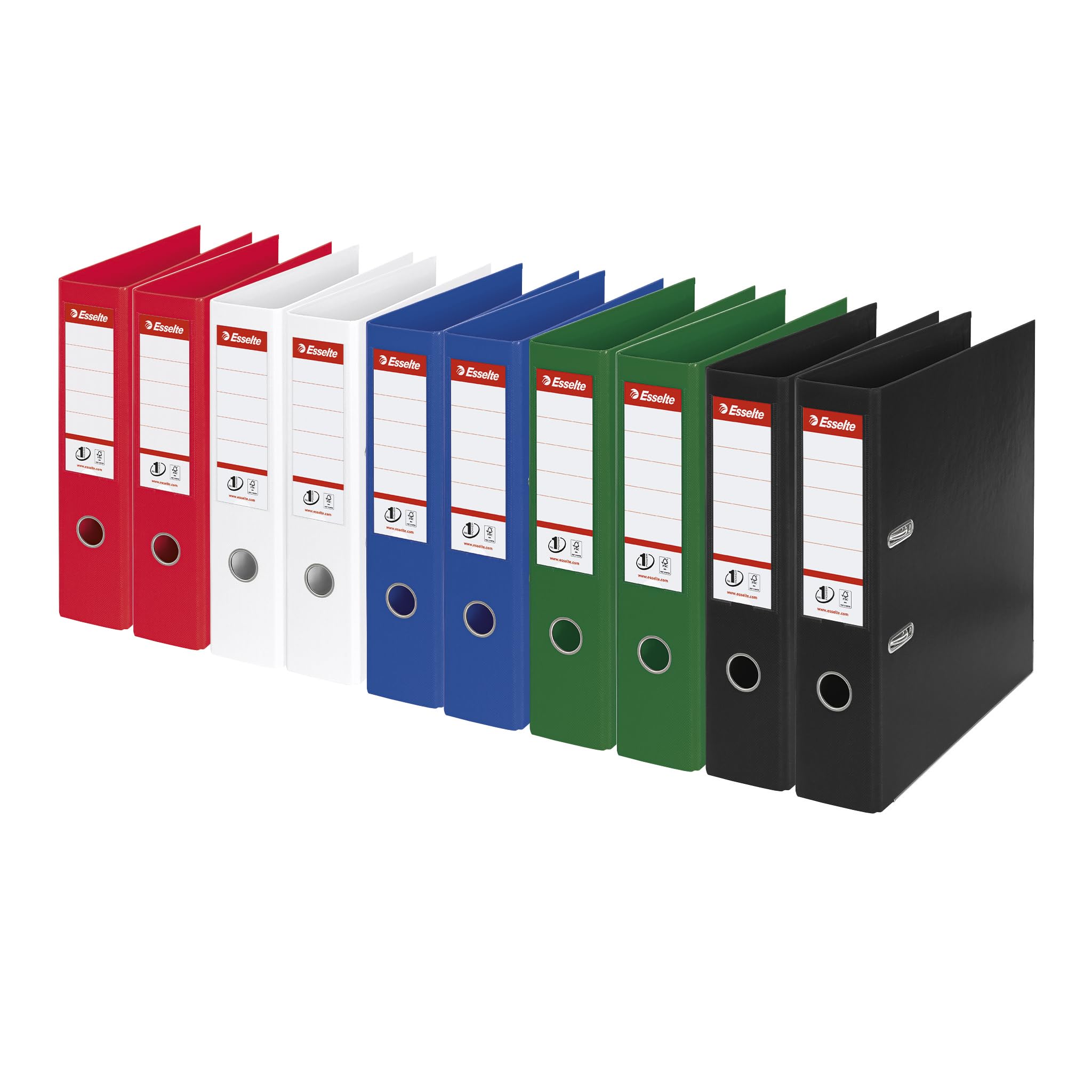 Esselte A4 75 mm Power Lever Arch File - Assorted Colour, Pack of 10 โ image 1
