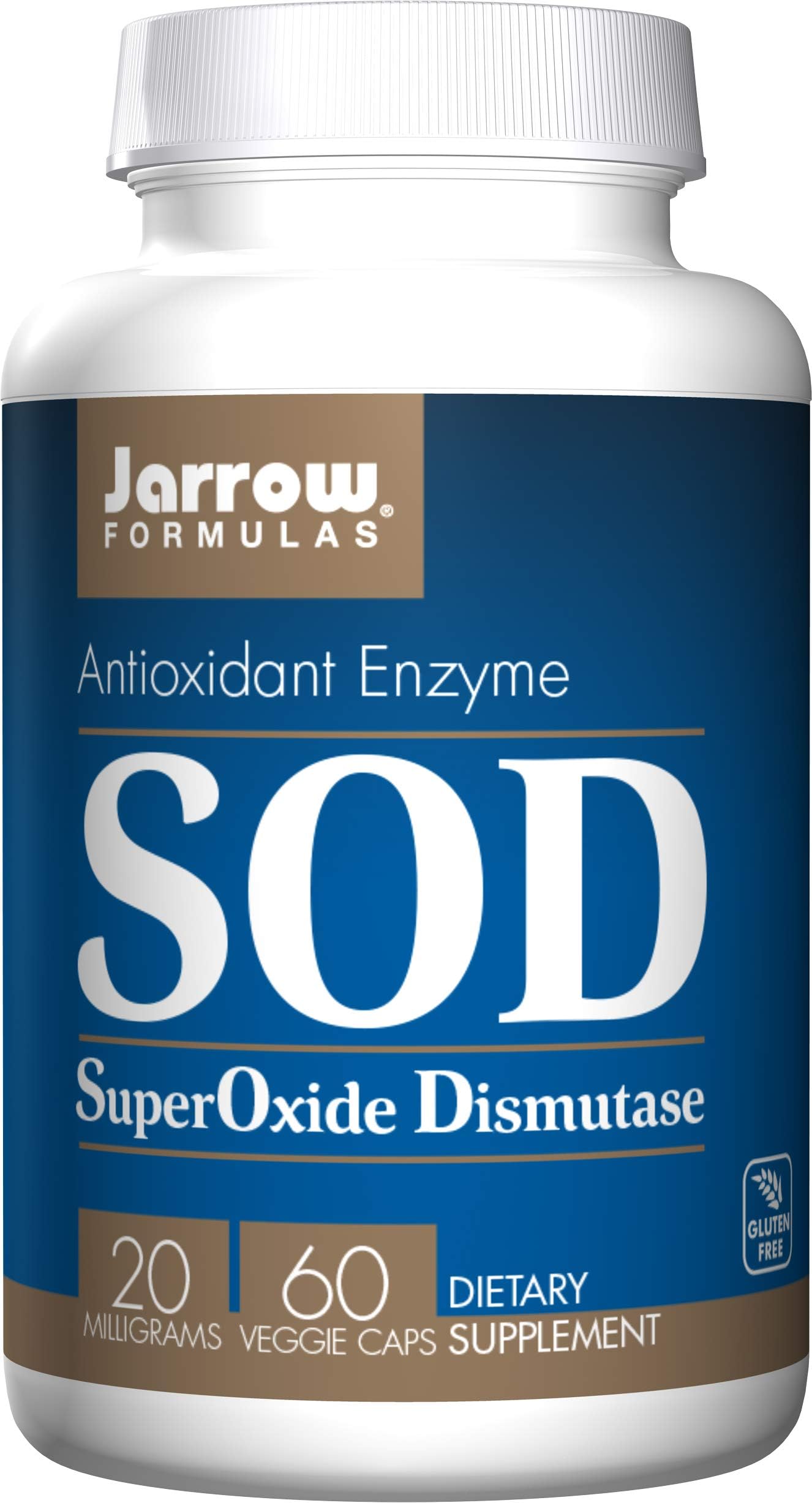 Jarrow Formulas, SuperOxide Dismutase (SOD), 20 mg, 60 Veggie Caps
