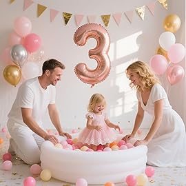 GOGOSO Ball Pit Balls for Toddler, Baby Plastic Playballs Kids Soft Pastel Pelotas Non-Toxic BPA-Free 3pink+Orange+Yellow, 50 Balls