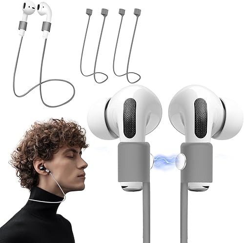 Miniatura 9 de Ultra Strong Magnetic AirPods Straps,Neck Rope Cord,Anti-Lost Straps for Airpods 4,3,2,1&Airpods Pro 2/1 Naranja,Negro