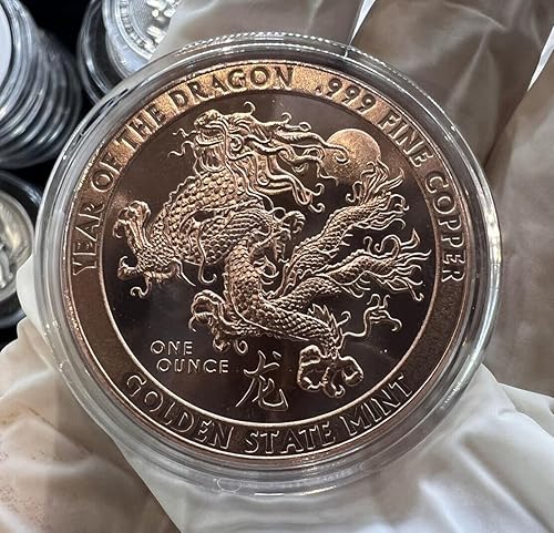 Miniatura 4 de Generic 1 oz Year Of The Dragon 1 Oz .999 Pure Fine Copper BU