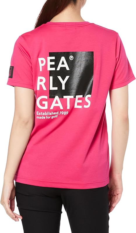 Amazon | [パーリーゲイツ] レディース Tシャツ T/Cポンチローマ / 055