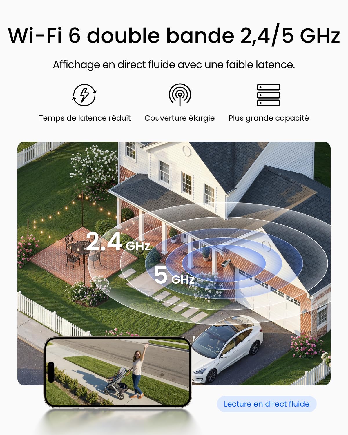 Reolink 3K 5MP Camera Exterieur sans Fil, Wi-FI 6 Double Bande, Argus Solar | Détection IA Personne/Véhicule/Animal, Vision Nocturne Couleur, Stockage Local sans Abonnement, IP67, Panneau Solaire Intégré
