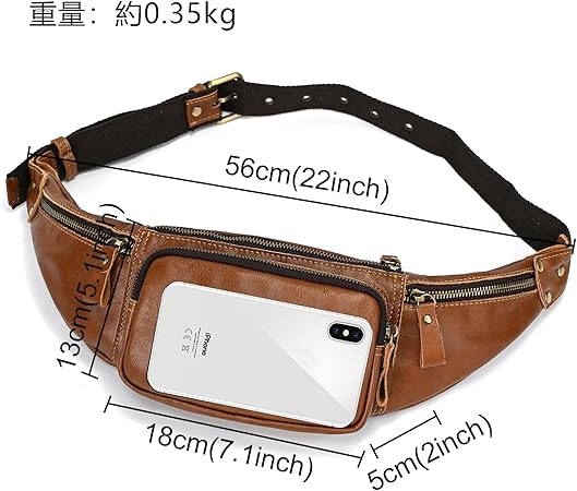 Amazon | ボディバッグ 本革 メンズ ウエストバッグ 2WAY ワン