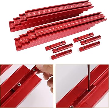 Parallel Rail Guide System, Aluminium Alloy Circular Saw Set Bracket Auxiliary Tools T-Slot T-Track Miter Track Jig Fixture Router
