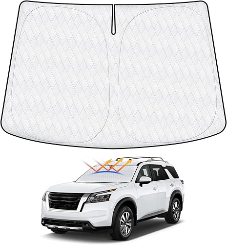 Cartist Parasol plegable para parabrisas, ajuste personalizado para Nissan Pathfinder 2022 2023 2024 2025 2026, accesorios para ventana delantera de