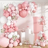 Vista 17 de Ouddy Life Kit de guirnalda de arco de globos azul polvoriento, 152 piezas de arco de globos azul claro y blanco, globo transparente azul pastel