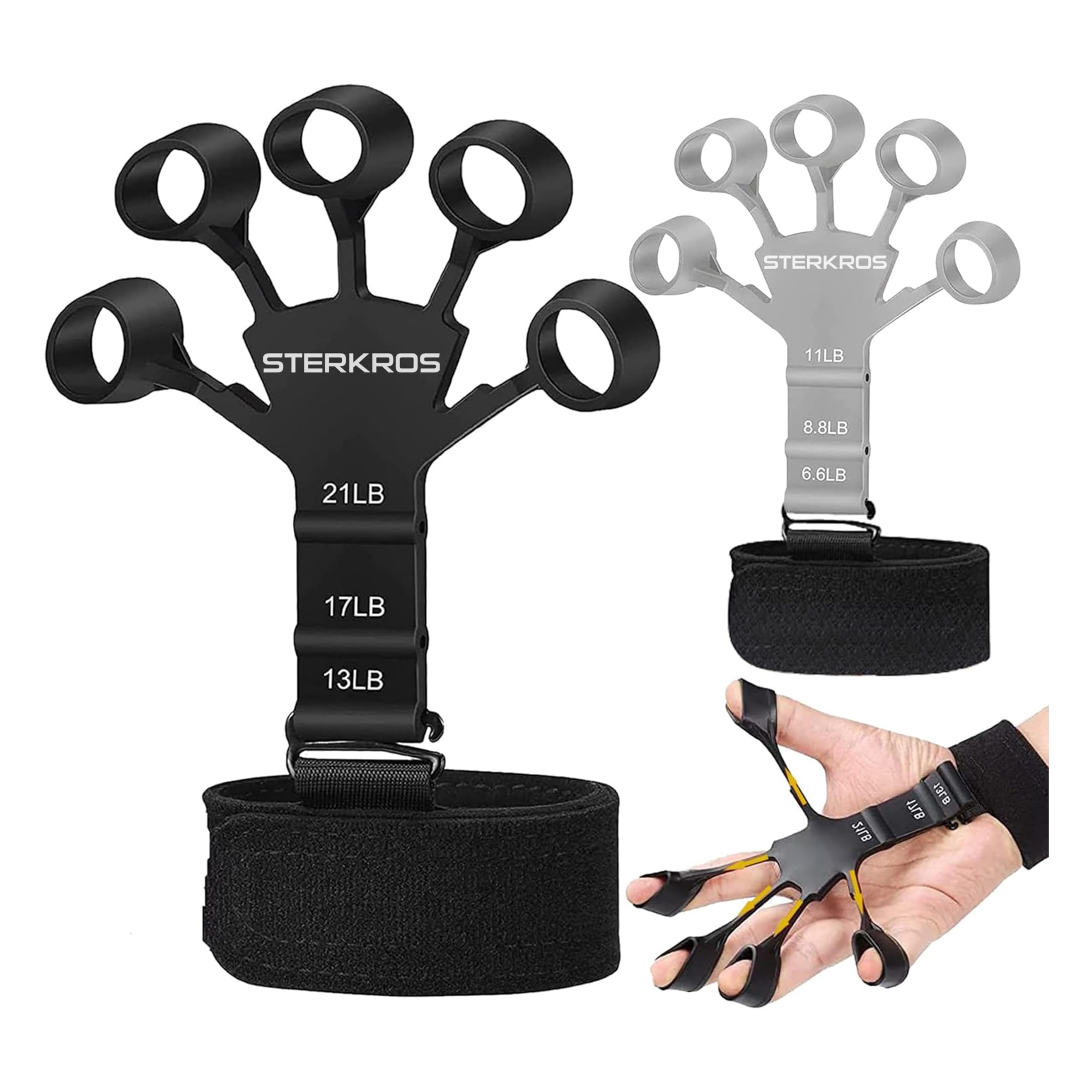 STERKROS Gripster,Forearm Strengthener & Finger Strengthener,2PCS Upgraded Grip Strength Trainer,6 Resistant Level Grip Trainer,Gripster Forearm Trainer,Hand Gripper,Finger Exerciser (B0D66G6R62) Amazon Price History, Amazon Price Tracker