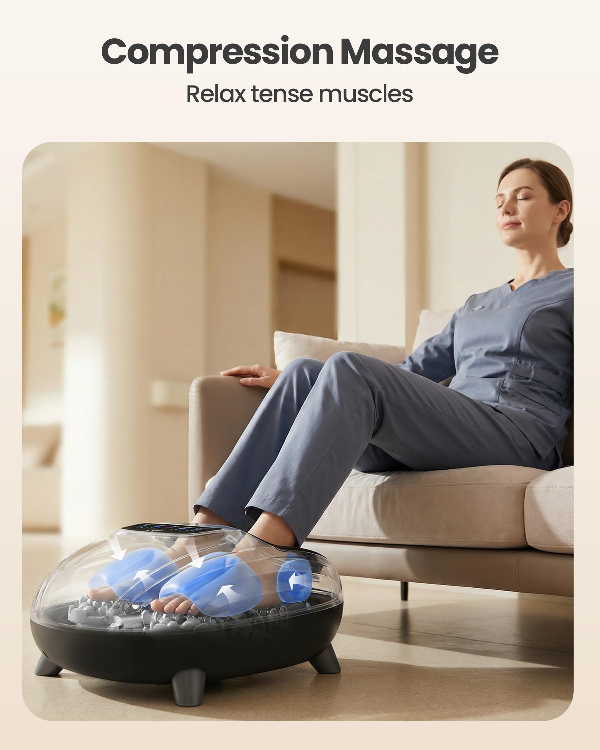 CILI Shiatsu podgrzewany masażer do stóp, masażer do stóp na zapalenie powięzi podeszwy i neuropatię, podgrzewany masażer do stóp, pilot zdalnego sterowania, do rozmiaru 14, dla mężczyzn, prezent