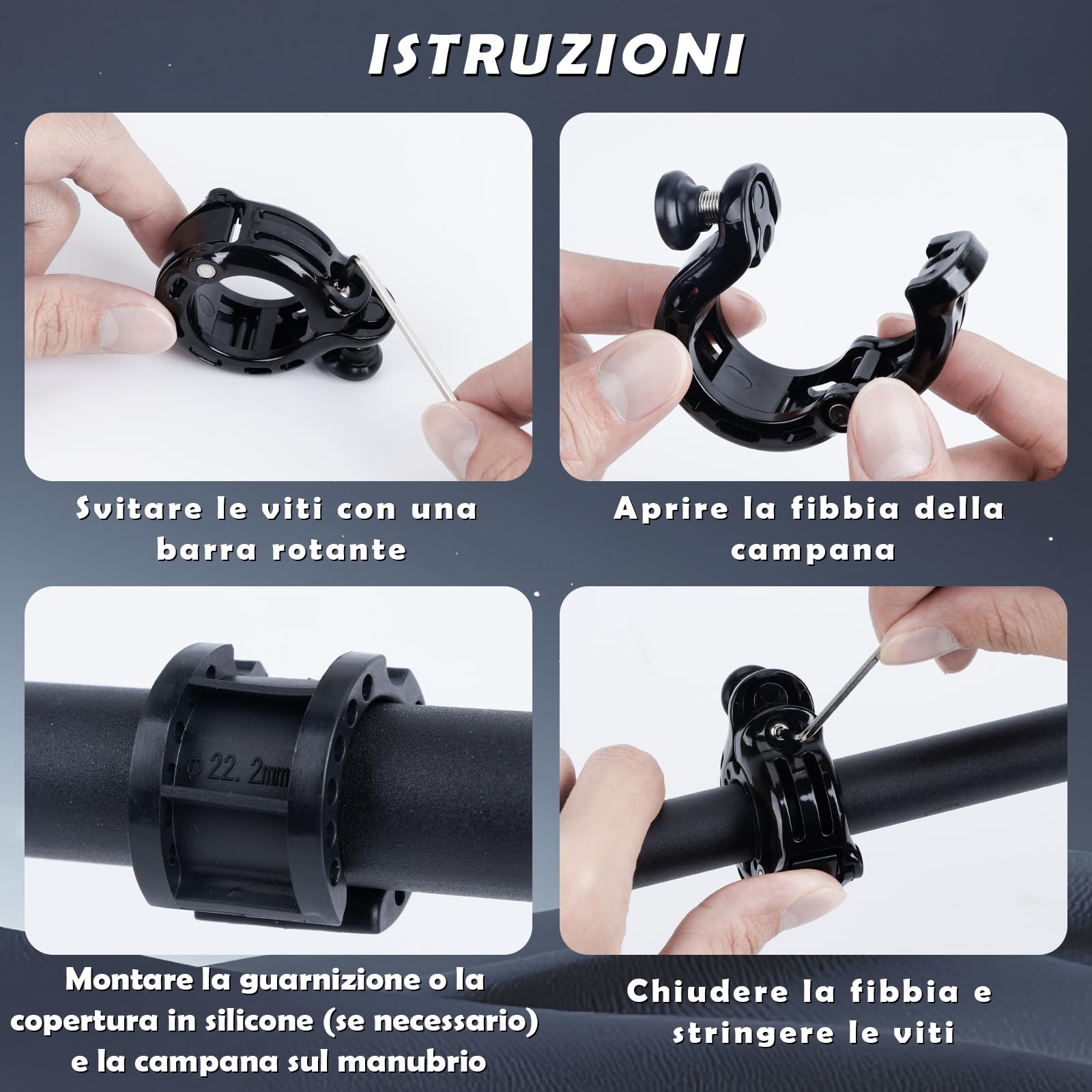 Sonnette De Vélo Universelle On Bike - Rose Et Argent - Modèle AB026-C