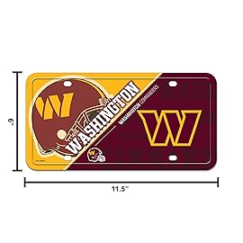 Rico Industries NFL Football Washington Commanders Split Metal Tag, 12 x 6