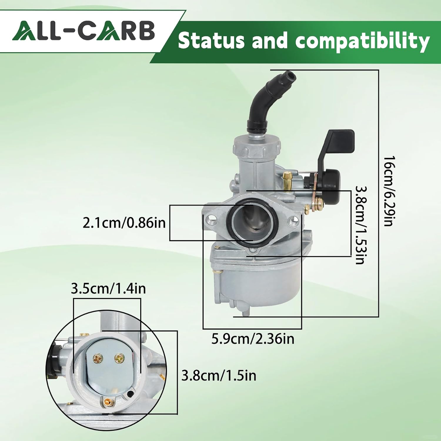 Carburetor Carb Air Filter Replacement for Honda CRF70F 2004-2012 XR70R 1998-2003