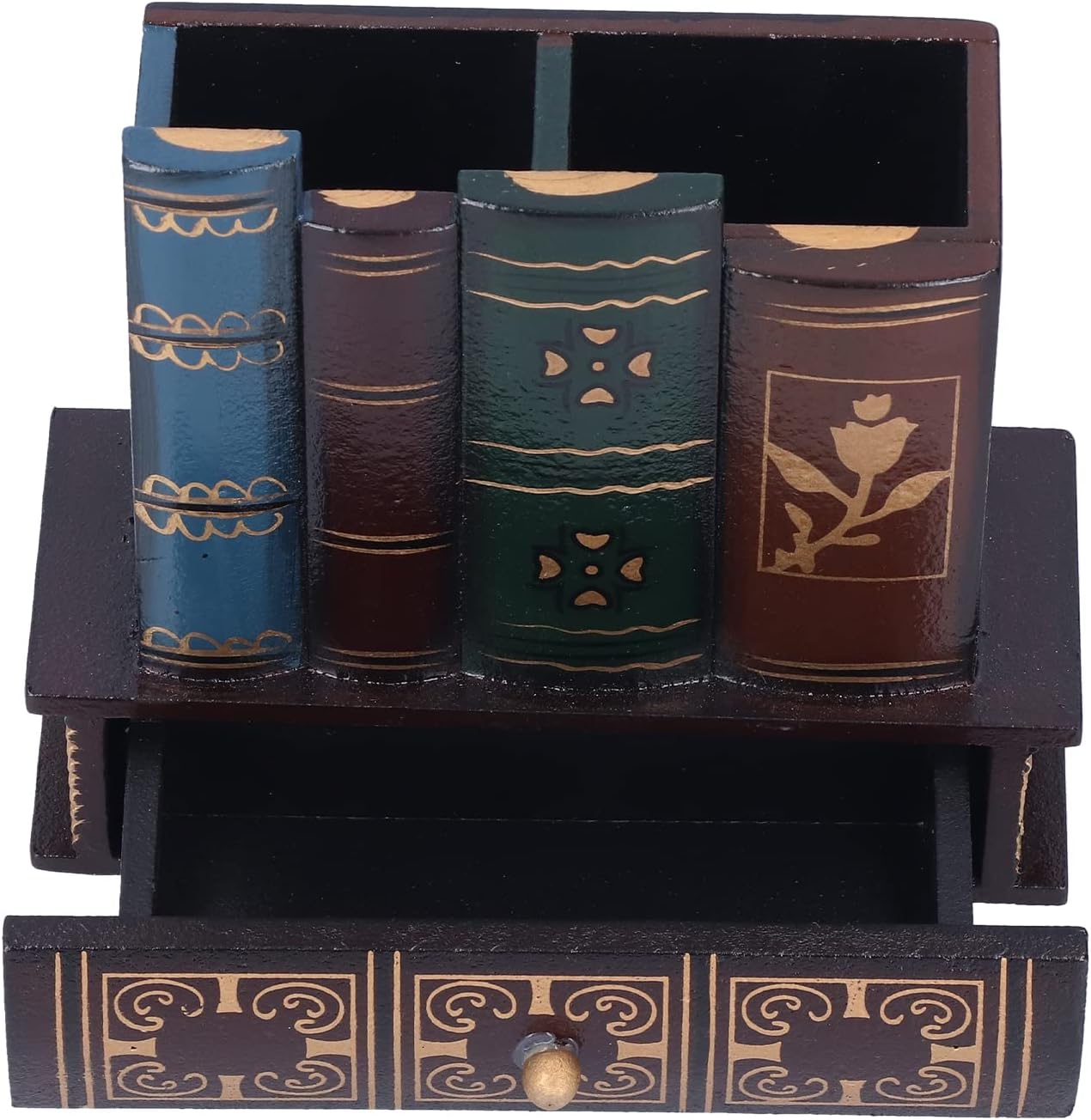 Sanpyl Vintage Pencil Holder, European- Creative Storage Box, Remote Control Storage Rack Decoration, for Home Office Bedroom