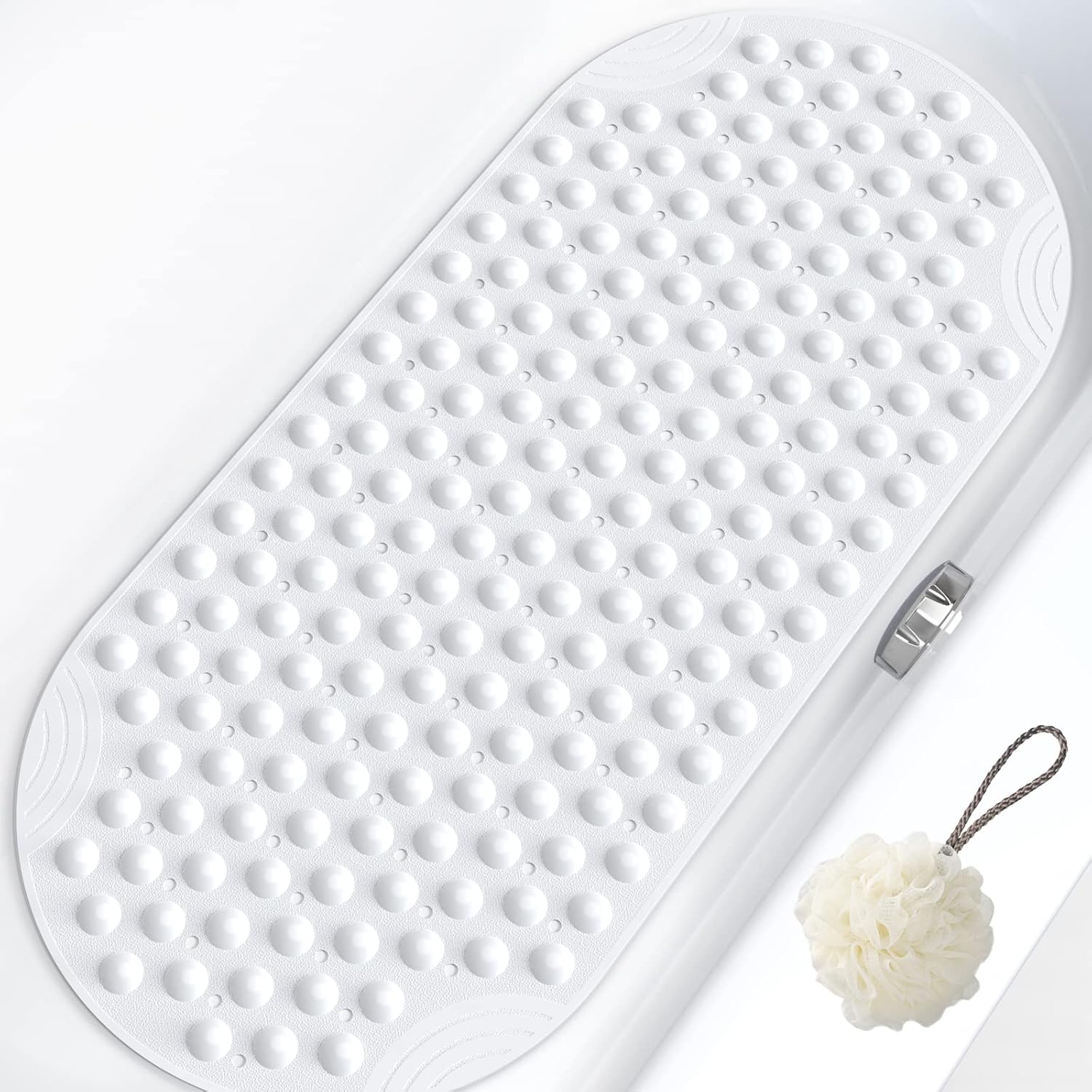 XIYUNTE Oval Bath Mat Non Slip Anti Mould - 88 x 40cm Oval Bathtub Mat ...